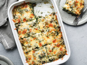 Cheesy Spinach and Beef Casserole